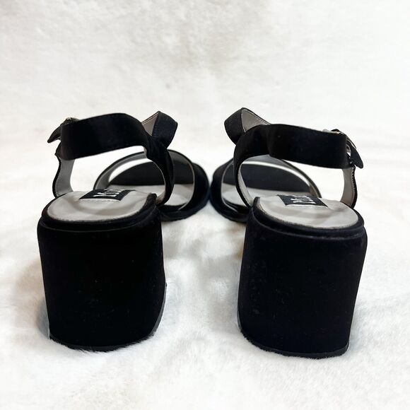 Mudd Annette Vintage Y2K Chunky Strappy Block Heels Black Sz 6.5 M - Picture 4 of 10